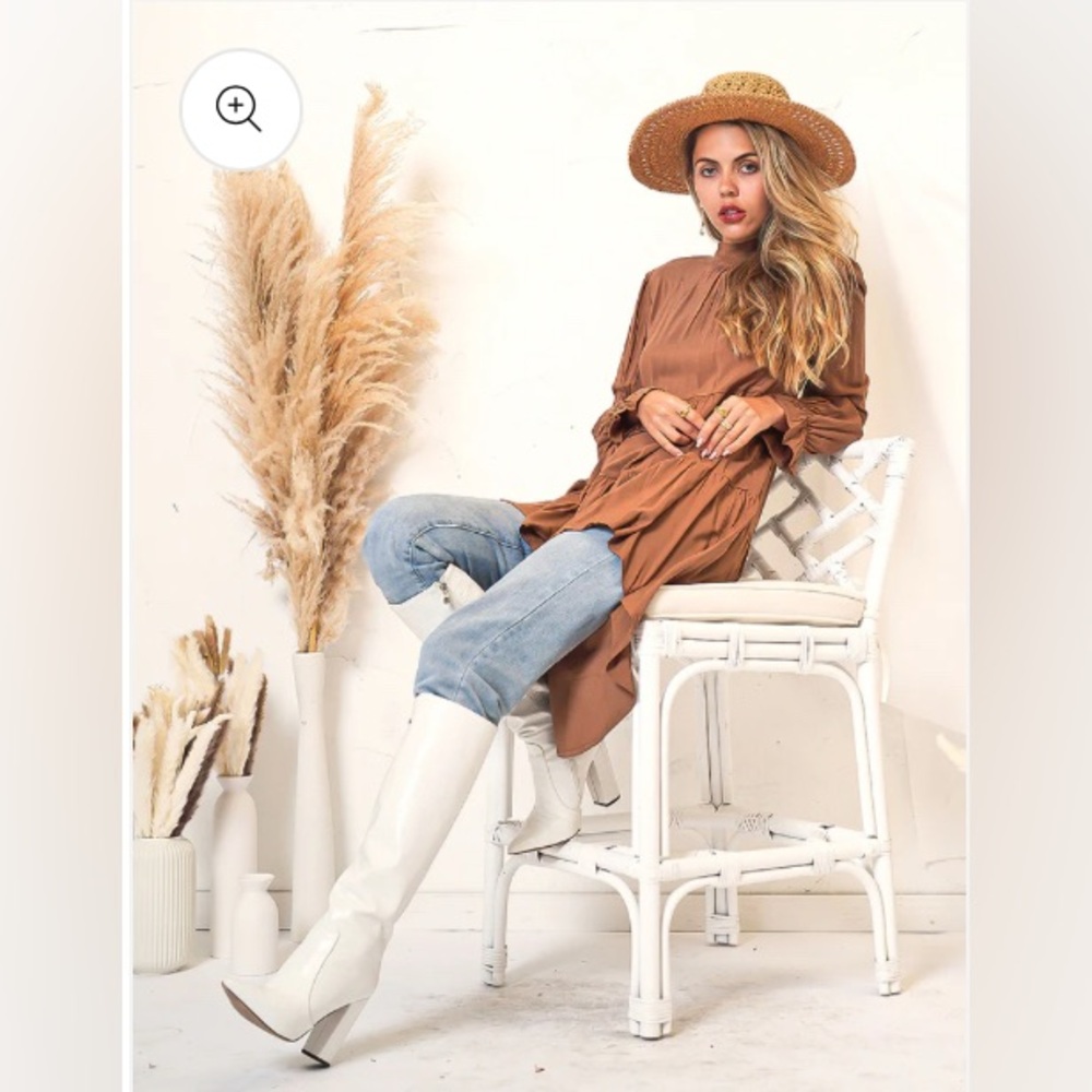 3/$18 Anna-Kaci High-Low Tiered Long Sleeved Ruffled Wrist Women's Top- Size S - Picture 5 of 14